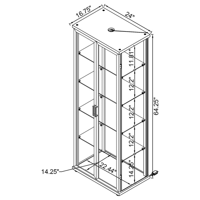 Aero Curio Cabinet - U&U Home Budget Furniture (Carteret, NJ)