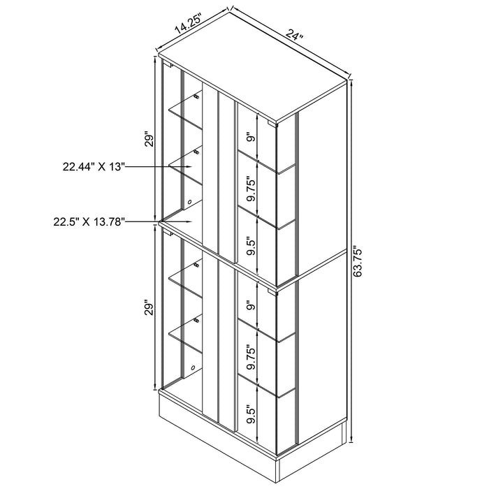 Cabra Curio Cabinet - U&U Home Budget Furniture (Carteret, NJ)