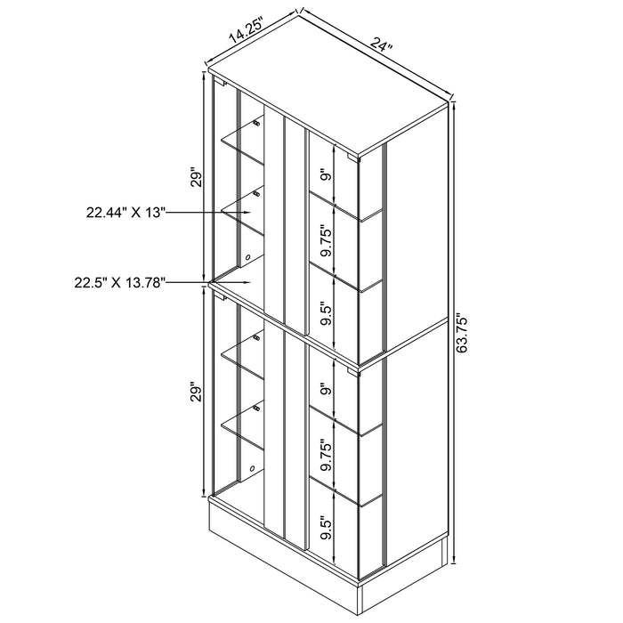 Cabra Curio Cabinet - U&U Home Budget Furniture (Carteret, NJ)
