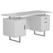 Lawtey Floating Top Office Desk White Gloss - U&U Home Budget Furniture (Carteret, NJ)