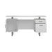 Lawtey Floating Top Office Desk White Gloss - U&U Home Budget Furniture (Carteret, NJ)