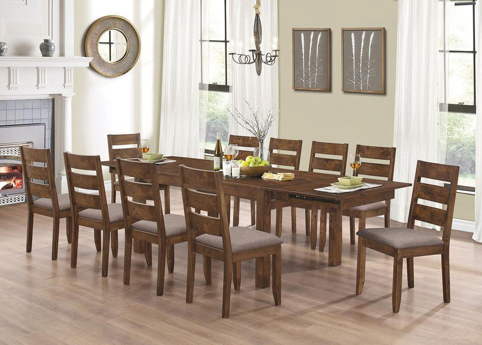 Alston Ladder Back Dining Side Chairs Knotty Nutmeg and Grey (Set of 2) - U&U Home Budget Furniture (Carteret, NJ)