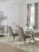 Antoine Upholstered Demi Arm Dining Side Chairs (Set of 2) - U&U Home Budget Furniture (Carteret, NJ)
