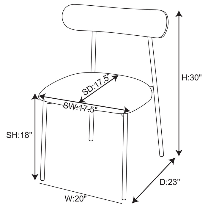 Anzio Side Chair - U&U Home Budget Furniture (Carteret, NJ)