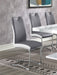 Brooklyn Upholstered Side Chairs with S-frame (Set of 4) Grey and White - U&U Home Budget Furniture (Carteret, NJ)