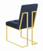Cisco Tufted Back Side Chairs Ink Blue (Set of 2) - U&U Home Budget Furniture (Carteret, NJ)