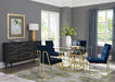 Cisco Tufted Back Side Chairs Ink Blue (Set of 2) - U&U Home Budget Furniture (Carteret, NJ)