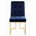 Cisco Tufted Back Side Chairs Ink Blue (Set of 2) - U&U Home Budget Furniture (Carteret, NJ)