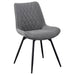 Diggs Upholstered Tufted Swivel Dining Chairs Grey and Gunmetal (Set of 2) - U&U Home Budget Furniture (Carteret, NJ)