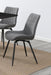 Diggs Upholstered Tufted Swivel Dining Chairs Grey and Gunmetal (Set of 2) - U&U Home Budget Furniture (Carteret, NJ)