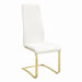 Montclair Side Chairs White and Rustic Brass (Set of 4) - U&U Home Budget Furniture (Carteret, NJ)
