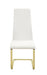 Montclair Side Chairs White and Rustic Brass (Set of 4) - U&U Home Budget Furniture (Carteret, NJ)