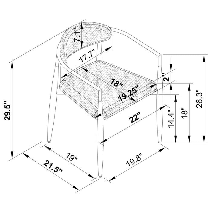 Alexis Arm Chair - U&U Home Budget Furniture (Carteret, NJ)
