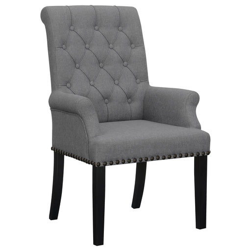 Alana Upholstered Tufted Arm Chair with Nailhead Trim - U&U Home Budget Furniture (Carteret, NJ)