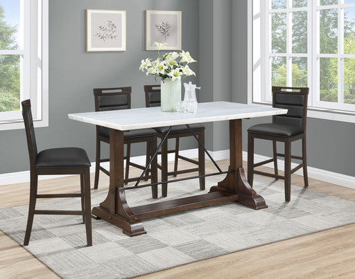 Aldrich 5 Pc Counter Height Dining Set - U&U Home Budget Furniture (Carteret, NJ)