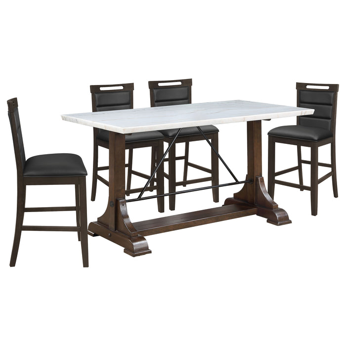 Aldrich 5 Pc Counter Height Dining Set - U&U Home Budget Furniture (Carteret, NJ)