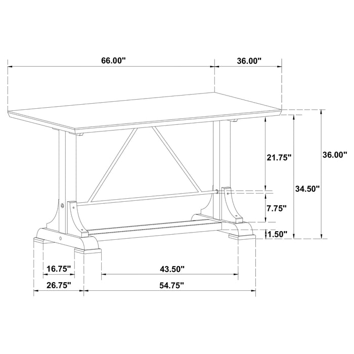 Aldrich 5 Pc Counter Height Dining Set - U&U Home Budget Furniture (Carteret, NJ)