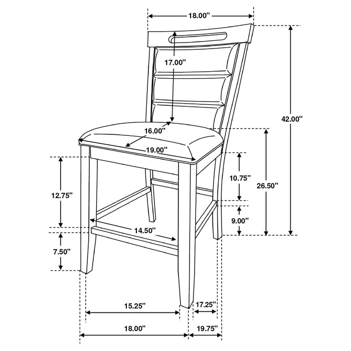 Aldrich 5 Pc Counter Height Dining Set - U&U Home Budget Furniture (Carteret, NJ)