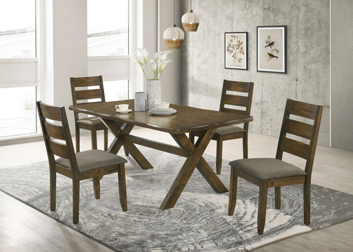 Alston Dining Room Set Knotty Nutmeg and Grey - U&U Home Budget Furniture (Carteret, NJ)