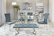Beaufort 6-piece Dining Set Dark Grey and Chrome - U&U Home Budget Furniture (Carteret, NJ)