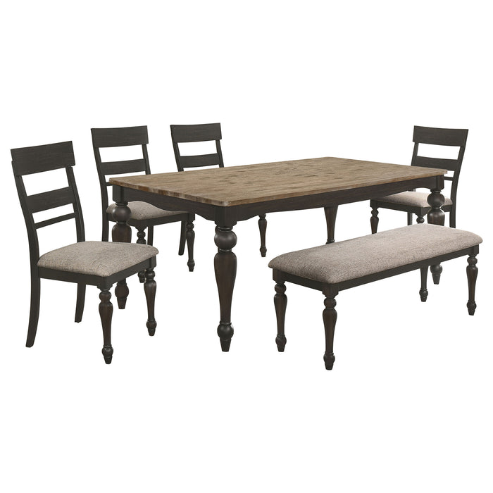Bridget 6 Pc Dining Set - U&U Home Budget Furniture (Carteret, NJ)