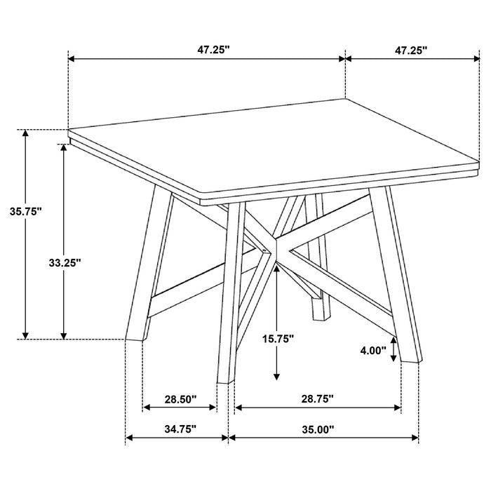 Canfield 5 Pc Counter Height Dining Set - U&U Home Budget Furniture (Carteret, NJ)