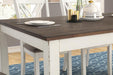 Fortress 7-piece Dining Set Chestnut and Vintage White - U&U Home Budget Furniture (Carteret, NJ)