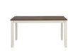 Fortress 7-piece Dining Set Chestnut and Vintage White - U&U Home Budget Furniture (Carteret, NJ)