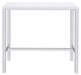 Natividad 5-piece Bar Set White High Gloss and Chrome - U&U Home Budget Furniture (Carteret, NJ)