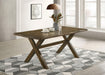Alston X-shaped Dining Table Knotty Nutmeg - U&U Home Budget Furniture (Carteret, NJ)