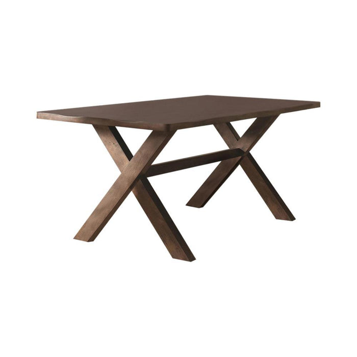 Alston X-shaped Dining Table Knotty Nutmeg - U&U Home Budget Furniture (Carteret, NJ)