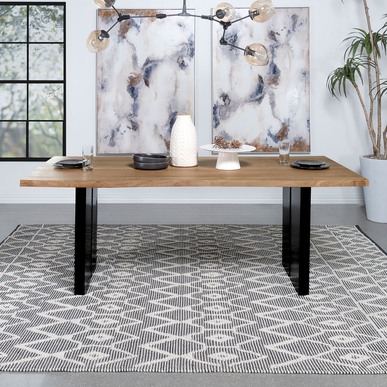 Natural Acacia/Black