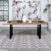 Bradshaw Rectangular Live Edge Dining Table Natural Acacia and Black - U&U Home Budget Furniture (Carteret, NJ)