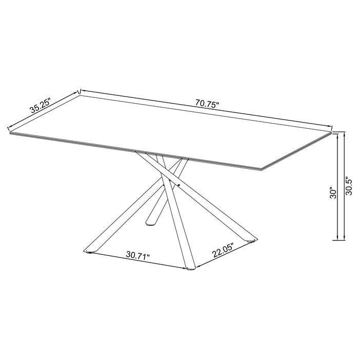 Carvell Dining Table - U&U Home Budget Furniture (Carteret, NJ)