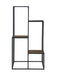 Rito 4-tier Display Shelf Rustic Brown and Black - U&U Home Budget Furniture (Carteret, NJ)