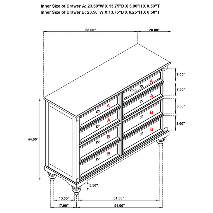 Andover Dresser - U&U Home Budget Furniture (Carteret, NJ)