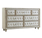 Antonella 7-drawer Upholstered Dresser Ivory and Camel - U&U Home Budget Furniture (Carteret, NJ)