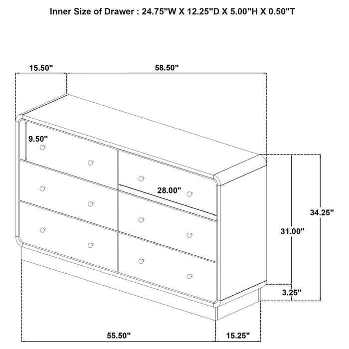 Cavelle Dresser - U&U Home Budget Furniture (Carteret, NJ)
