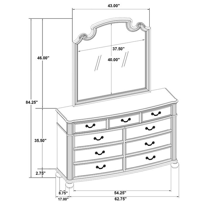 Celina Dresser With Mirror - U&U Home Budget Furniture (Carteret, NJ)