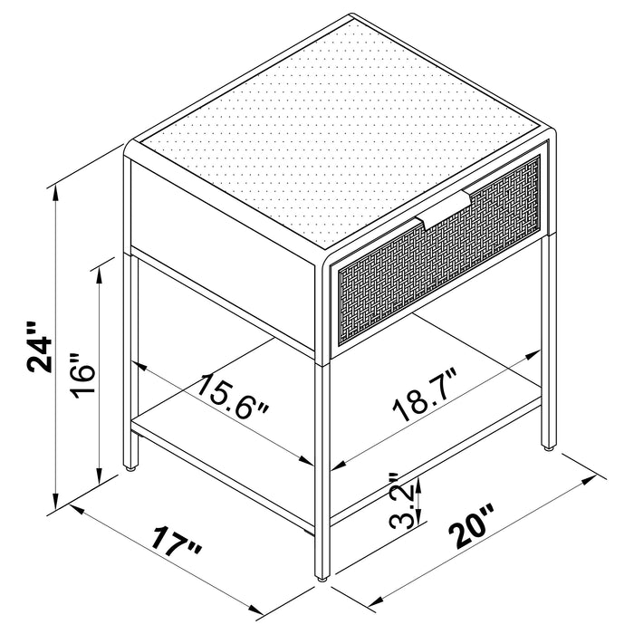 Amherst End & Side Table - U&U Home Budget Furniture (Carteret, NJ)