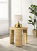 Artina Woven Rattan Round End Table Natural Brown - U&U Home Budget Furniture (Carteret, NJ)
