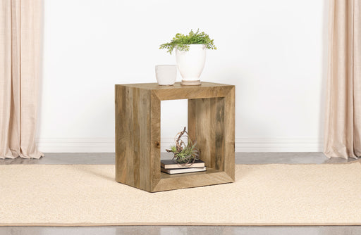 Benton Rectangular Solid Wood End Table Natural - U&U Home Budget Furniture (Carteret, NJ)