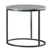 Lainey Faux Marble Round Top End Table Grey and Gunmetal - U&U Home Budget Furniture (Carteret, NJ)