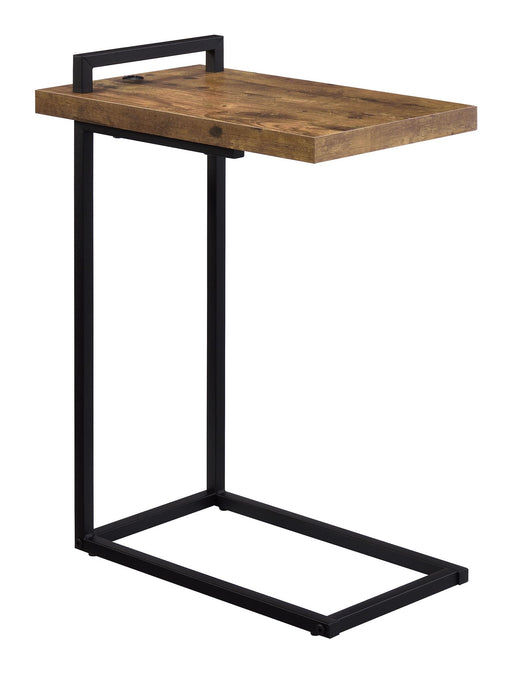 Maxwell C-shaped Accent Table with USB Charging Port - U&U Home Budget Furniture (Carteret, NJ)