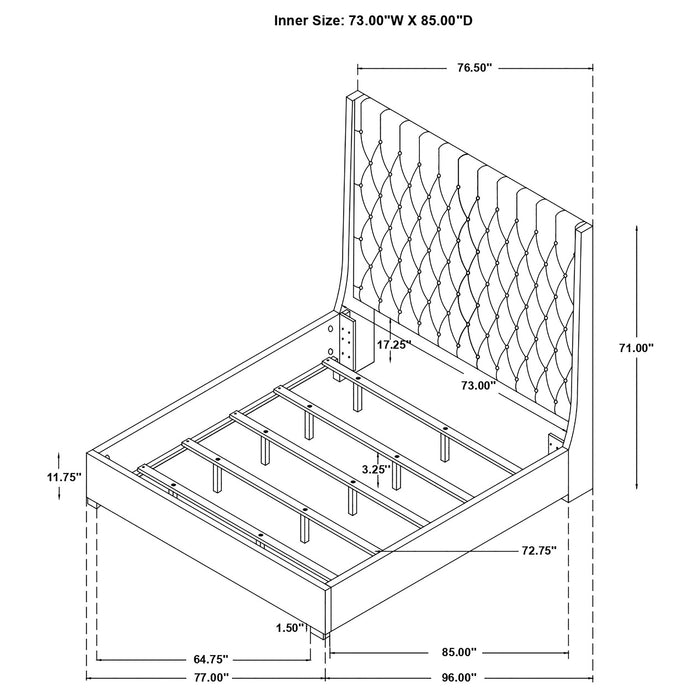 Camille Eastern / California King Headboard - U&U Home Budget Furniture (Carteret, NJ)