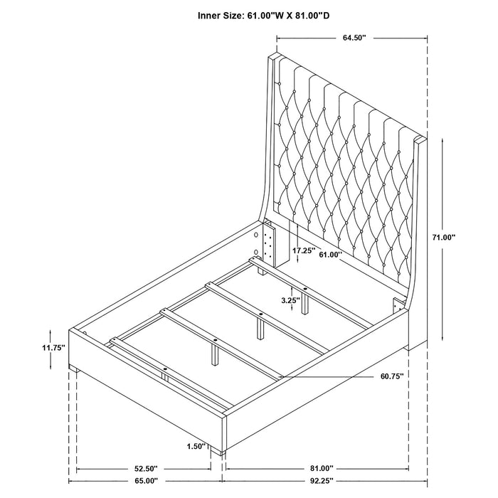 Camille Queen Headboard - U&U Home Budget Furniture (Carteret, NJ)