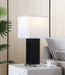 Bridle Square Shade Bedside Table Lamp Black - U&U Home Budget Furniture (Carteret, NJ)