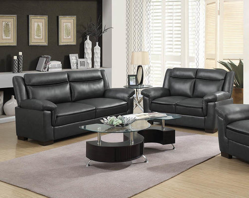 Arabella Upholstered Pillow Top Arm Living Room Set Grey - U&U Home Budget Furniture (Carteret, NJ)
