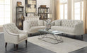 Avonlea Upholstered Tufted Living Room Set Grey - U&U Home Budget Furniture (Carteret, NJ)