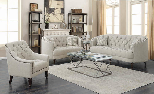 Avonlea Upholstered Tufted Living Room Set Grey - U&U Home Budget Furniture (Carteret, NJ)